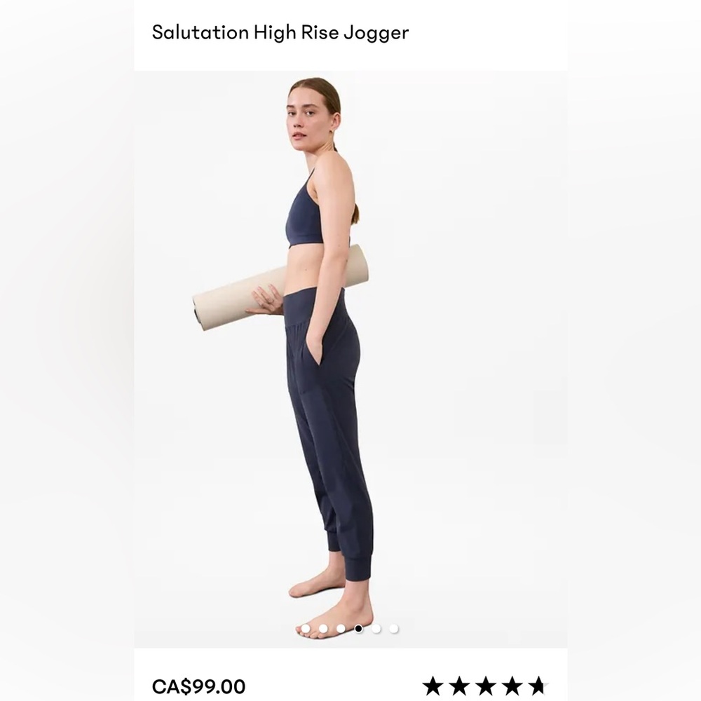 Athleta High Rise Salutation Joggers in Gray Women’s Size XS